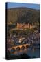Alte Brucke over River Neckar at Heidelberg, Baden-Wurttemberg, Germany, Europe-Charles Bowman-Stretched Canvas