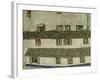 Alte Haeuser-Old Houses (Krumlov, Bohemia) 1914.-Egon Schiele-Framed Giclee Print