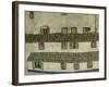 Alte Haeuser-Old Houses (Krumlov, Bohemia) 1914.-Egon Schiele-Framed Giclee Print