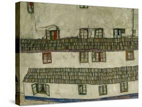 Alte Haeuser-Old Houses (Krumlov, Bohemia) 1914.-Egon Schiele-Stretched Canvas