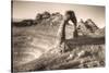 Alternate View at Delicate Arch (Sepia Toned), Utah-Vincent James-Stretched Canvas