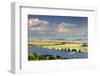 Alternative energy, wind power stations and solar farm, Saxony-Anhalt, Germany-Andreas Vitting-Framed Photographic Print