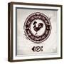 Alternative Poultry Stamp-vectorshape-Framed Art Print