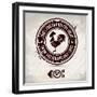 Alternative Poultry Stamp-vectorshape-Framed Art Print