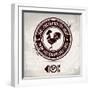 Alternative Poultry Stamp-vectorshape-Framed Art Print