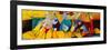 Alternative Reproductions of Famous Paintings by Picasso. Applied Abstract Style of Kandinsky. Desi-Hare Krishna-Framed Art Print