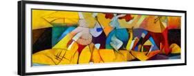 Alternative Reproductions of Famous Paintings by Picasso. Applied Abstract Style of Kandinsky. Desi-Hare Krishna-Framed Premium Giclee Print