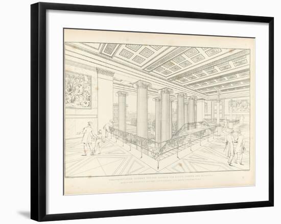 Altes Museum Berlin: View of the Staircase, 1852-Karl Friedrich Schinkel-Framed Giclee Print
