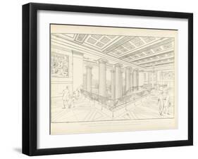 Altes Museum Berlin: View of the Staircase, 1852-Karl Friedrich Schinkel-Framed Giclee Print