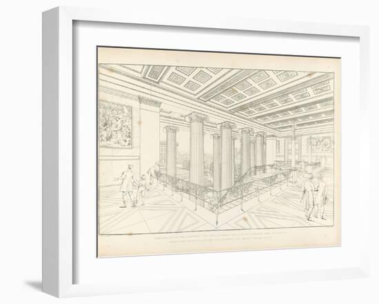 Altes Museum Berlin: View of the Staircase, 1852-Karl Friedrich Schinkel-Framed Giclee Print