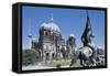 Altes Museum with Berlin Cathedral, Berlin, Germany-Hans Peter Merten-Framed Stretched Canvas
