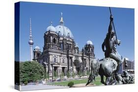 Altes Museum with Berlin Cathedral, Berlin, Germany-Hans Peter Merten-Stretched Canvas