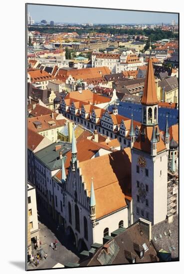 Altes Rathaus with a Rooftop View over Munich, Bavaria, Germany-Ken Gillham-Mounted Photographic Print