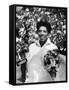 Althea Gibson Holding the Suzanne Lenglen Cup After Winning the French Title-Thomas D^ Mcavoy-Framed Stretched Canvas