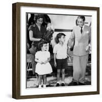 Althina Onassis, Christina Onassis, Alexander Onassis, Aristotle Onassis, Hamburg, Germany, 1953-null-Framed Photo