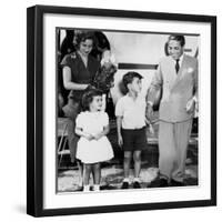 Althina Onassis, Christina Onassis, Alexander Onassis, Aristotle Onassis, Hamburg, Germany, 1953-null-Framed Photo