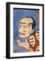 Although He Does Not Look It, He Is Nice-Kuniyoshi Utagawa-Framed Giclee Print