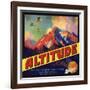 Altitude Brand - Tustin, California - Citrus Crate Label-Lantern Press-Framed Art Print