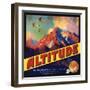 Altitude Brand - Tustin, California - Citrus Crate Label-Lantern Press-Framed Art Print