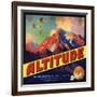 Altitude Brand - Tustin, California - Citrus Crate Label-Lantern Press-Framed Art Print