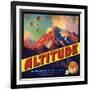 Altitude Brand - Tustin, California - Citrus Crate Label-Lantern Press-Framed Art Print