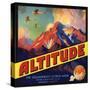 Altitude Brand - Tustin, California - Citrus Crate Label-Lantern Press-Stretched Canvas