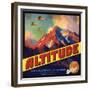 Altitude Brand - Tustin, California - Citrus Crate Label-Lantern Press-Framed Premium Giclee Print