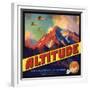 Altitude Brand - Tustin, California - Citrus Crate Label-Lantern Press-Framed Premium Giclee Print