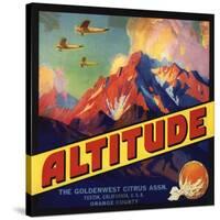 Altitude Brand - Tustin, California - Citrus Crate Label-Lantern Press-Stretched Canvas