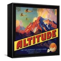Altitude Brand - Tustin, California - Citrus Crate Label-Lantern Press-Framed Stretched Canvas