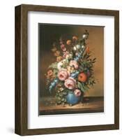 Altmeisterlicher Blumenstrauss-Corrado Pila-Framed Art Print