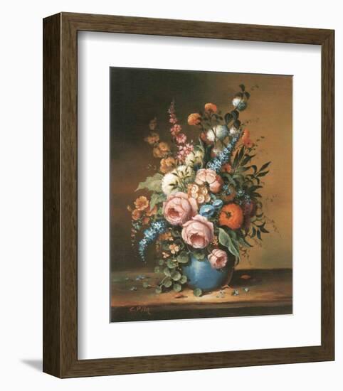 Altmeisterlicher Blumenstrauss-Corrado Pila-Framed Art Print