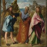 The Road to Emmaus, C. 1516-Altobello Melone-Stretched Canvas