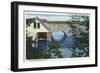 Alton Bay, New Hampshire - View of Back Bay Bridge - Alton Bay, NH-Lantern Press-Framed Art Print