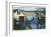 Alton Bay, New Hampshire - View of Back Bay Bridge - Alton Bay, NH-Lantern Press-Framed Art Print