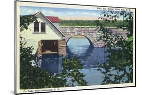 Alton Bay, New Hampshire - View of Back Bay Bridge - Alton Bay, NH-Lantern Press-Mounted Art Print