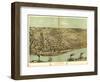 Alton, Illinois - Panoramic Map-Lantern Press-Framed Art Print