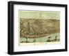 Alton, Illinois - Panoramic Map-Lantern Press-Framed Art Print