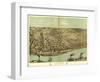 Alton, Illinois - Panoramic Map-Lantern Press-Framed Art Print