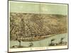 Alton, Illinois - Panoramic Map-Lantern Press-Mounted Art Print