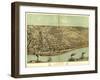 Alton, Illinois - Panoramic Map-Lantern Press-Framed Art Print