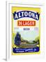 Altoona 36 Lager Beer-null-Framed Art Print