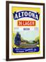 Altoona 36 Lager Beer-null-Framed Art Print