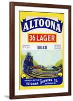 Altoona 36 Lager Beer-null-Framed Art Print