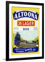 Altoona 36 Lager Beer-null-Framed Art Print