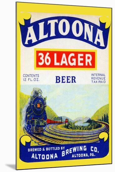 Altoona 36 Lager Beer-null-Mounted Art Print