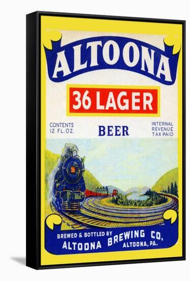 Altoona 36 Lager Beer-null-Framed Stretched Canvas