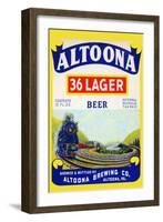 Altoona 36 Lager Beer-null-Framed Art Print