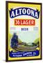 Altoona 36 Lager Beer-null-Framed Art Print