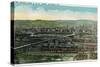 Altoona, Pennsylvania - Aerial View of Red Bridge, Penn Rail Yards-Lantern Press-Stretched Canvas
